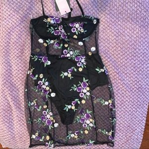 Pretty little thing mesh floral dress
